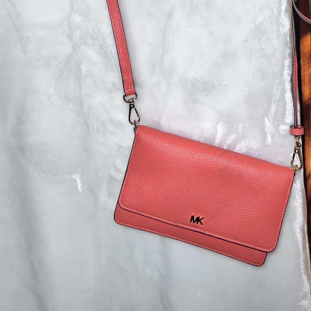 Peach/Pastel Orange Michael Kors Crossbody Mini Bag